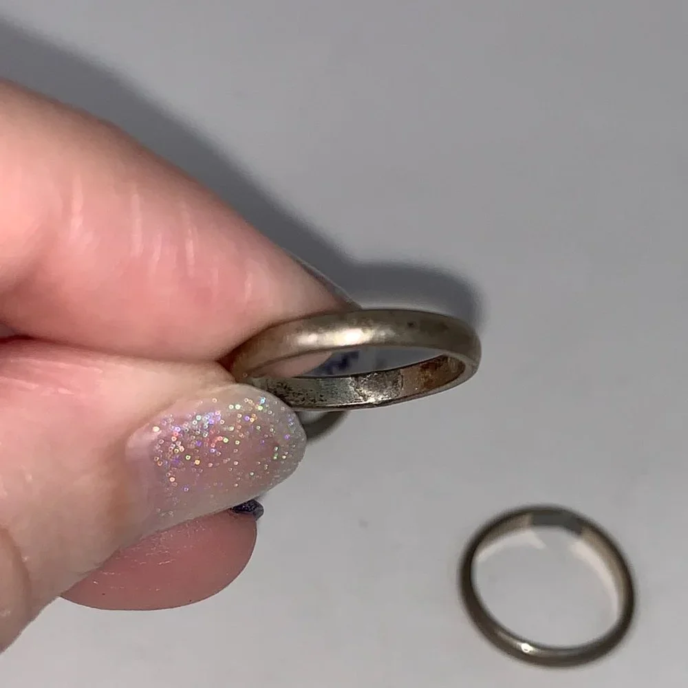 Sterling Silver Thick Plain Band Ring, Size 3